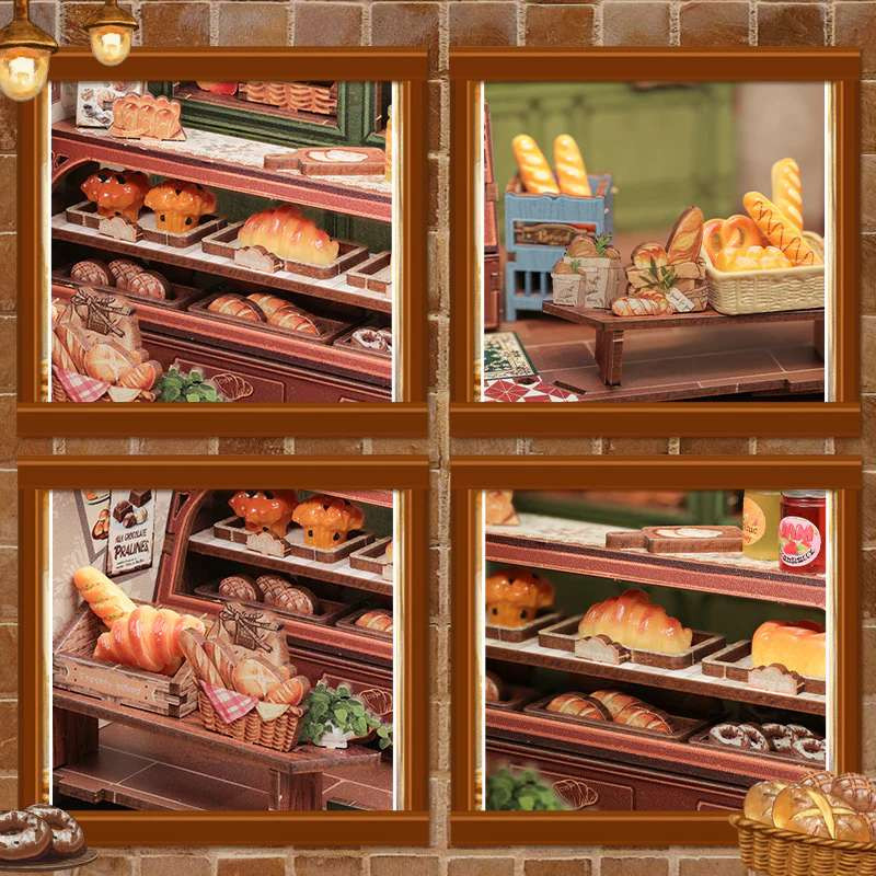Close-up of Mrs. Hunt Bakery Book Nook Kit