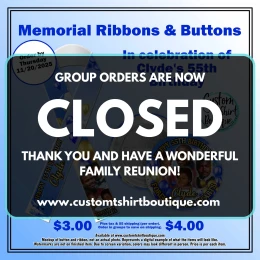 Clyde's 55th Birthday Buttons & Ribbons