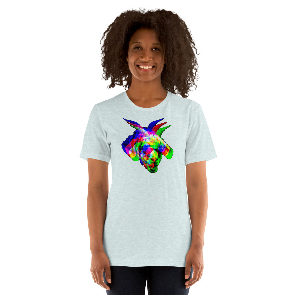 G.O.A.T. Face Apparels  - "the RGB Goat" -  Unisex t-shirt
