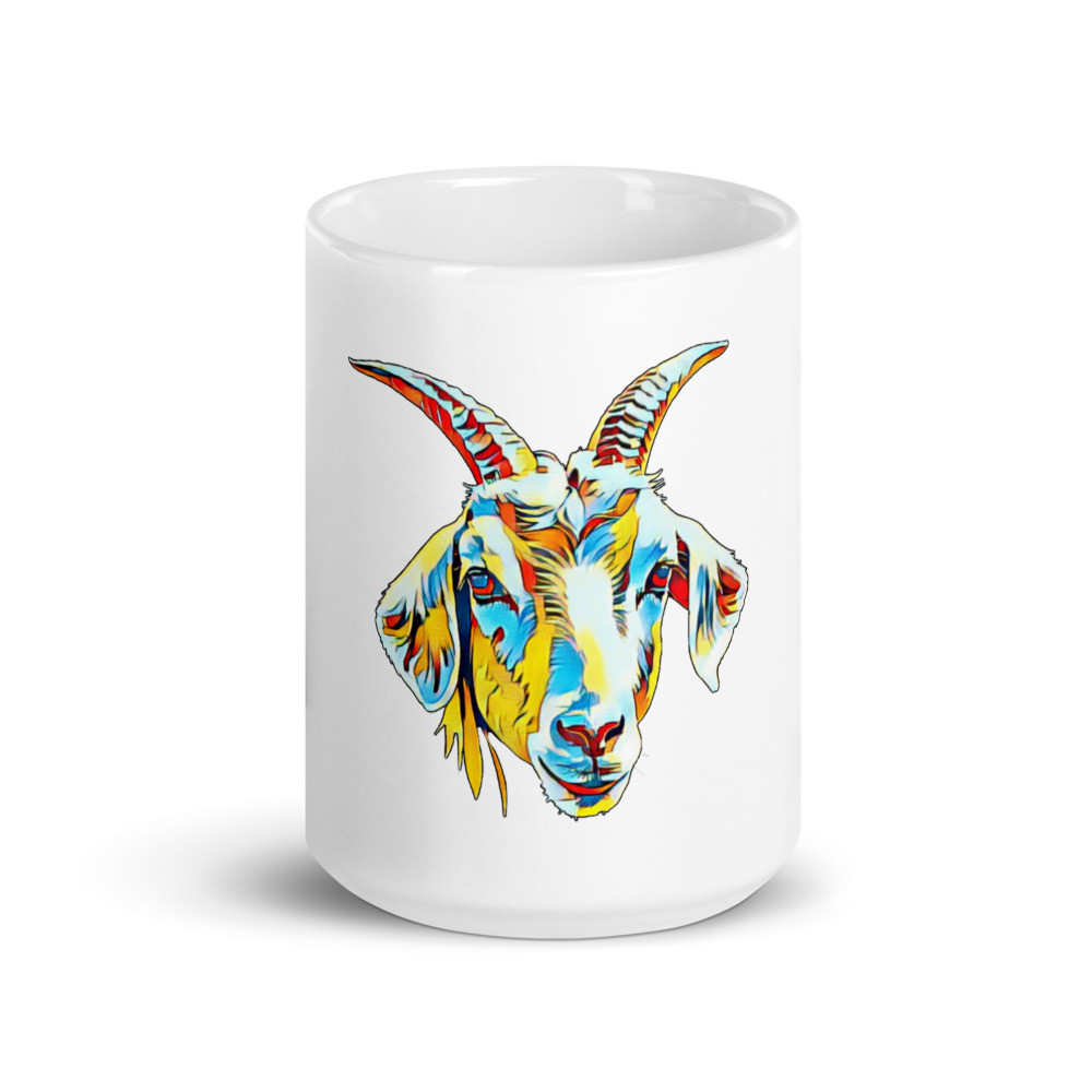 G.O.A.T. Face Apparels - White glossy mug
