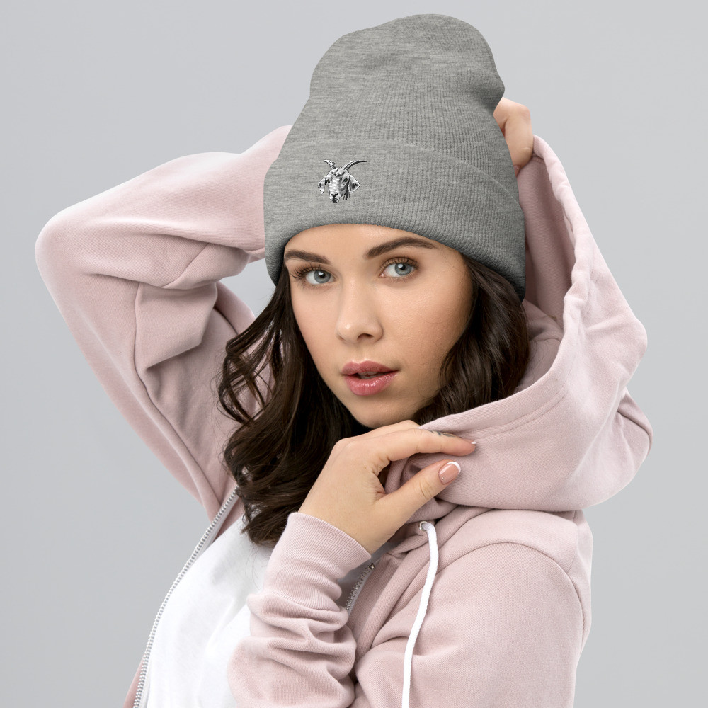 G.O.A.T. Face Apparels Cuffed Beanie -  Classic OG Goat edition
