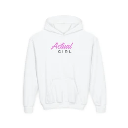 Actual Girl Essence Girl's Hoodie w/ back design "SAVE GIRLS SPORTS" Edition