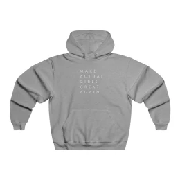 MAKE ACTUAL GIRLS GREAT AGAIN - w/ QR Code back design Men's Hoodie 