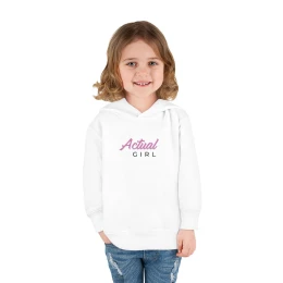 Actual Girl Essence Whimsical Toddler Girls hoodie w/ back design "ActualGirl.com"