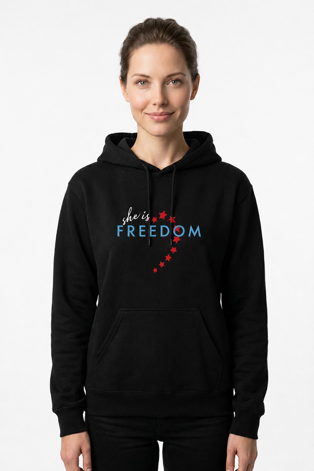 "She is Freedom" Actual Girl Hoodie - for Women