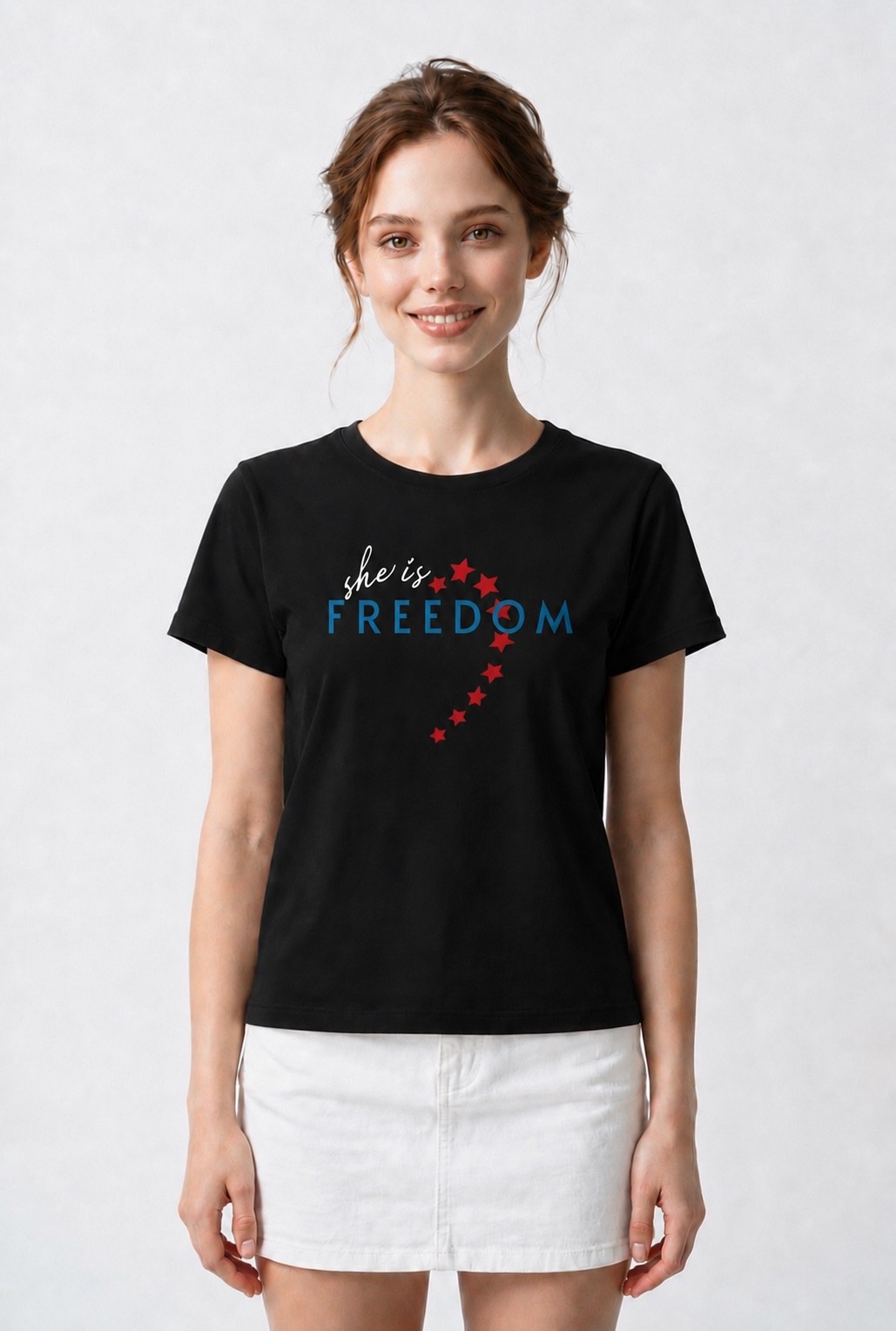 "She is Freedom" Actual Girl Relaxed T-shirt - for Women
