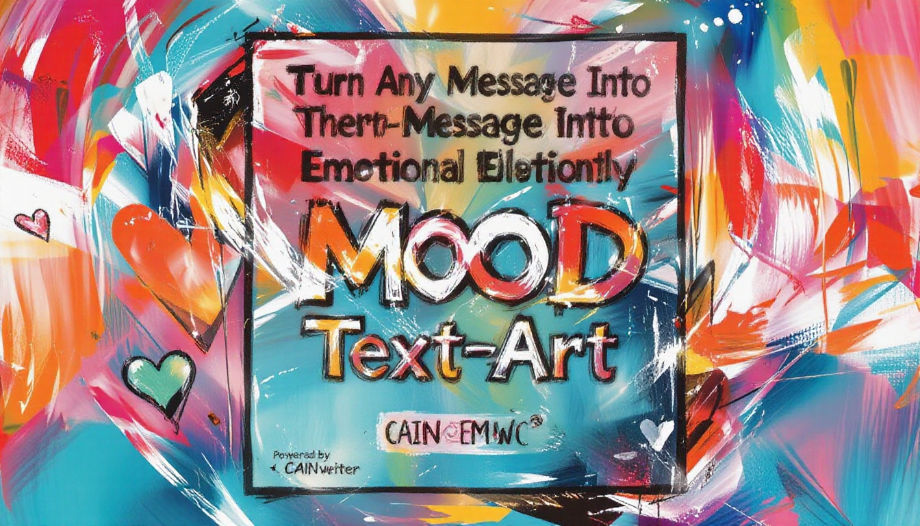 Emotional Mood Writer CAIN - Unique Shaping Text Fun