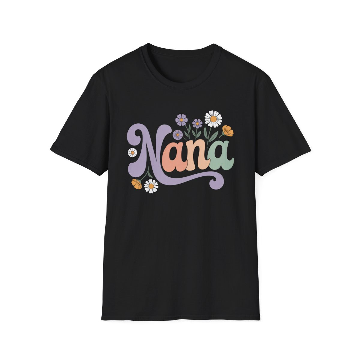 Nana Floral T-Shirt, Cute Grandma Shirt Tee