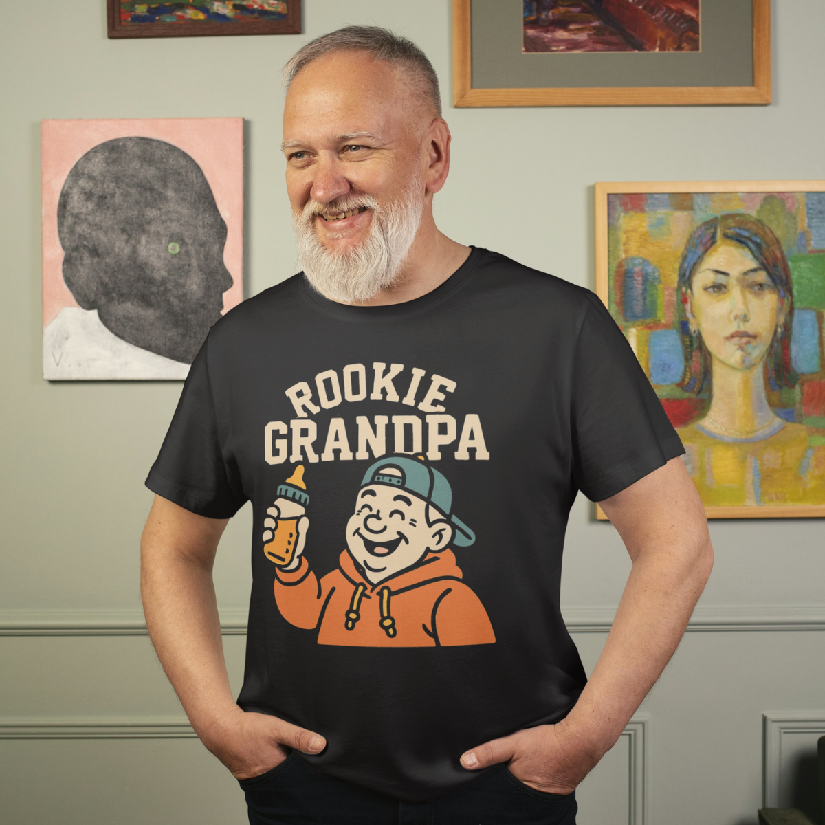 Rookie Grandpa T-Shirt | Fun Gift for New Grandpa