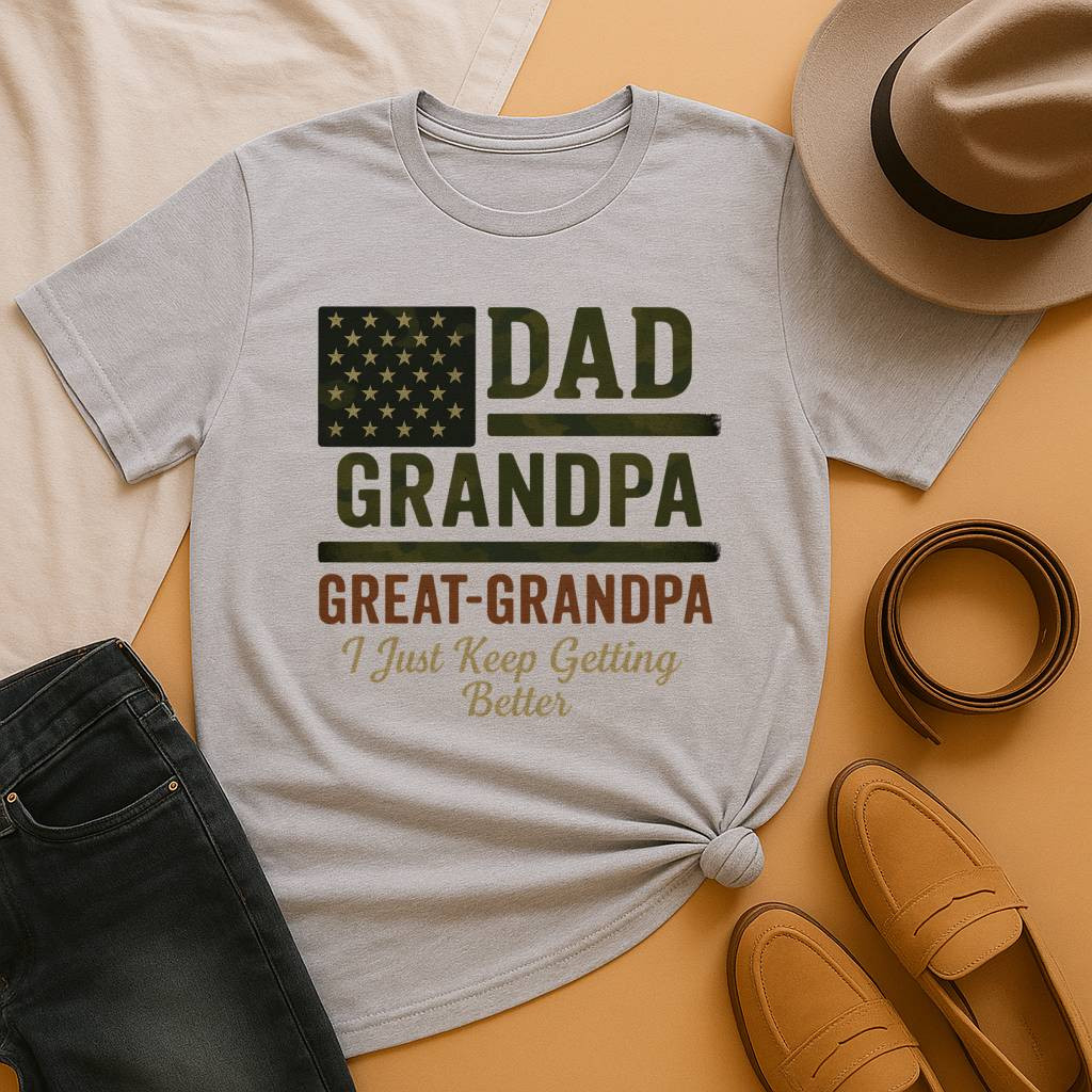 Patriotic Heritage T-Shirt for Dad, Grandpa, Great-Grandpa