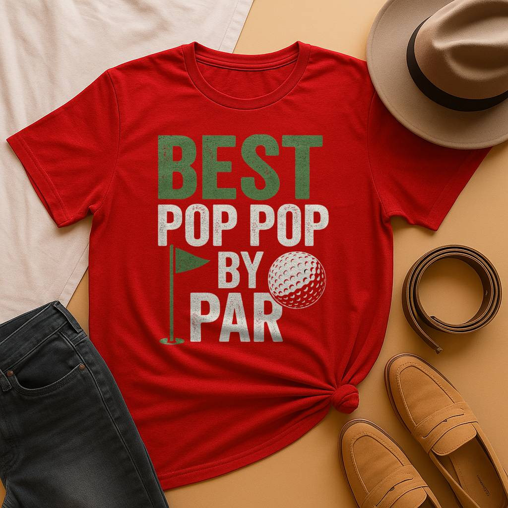 Best Pop Pop by Par T-Shirt, Golf Grandpa Shirt