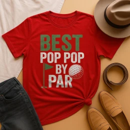 Best Pop Pop by Par T-Shirt, Golf Grandpa Shirt