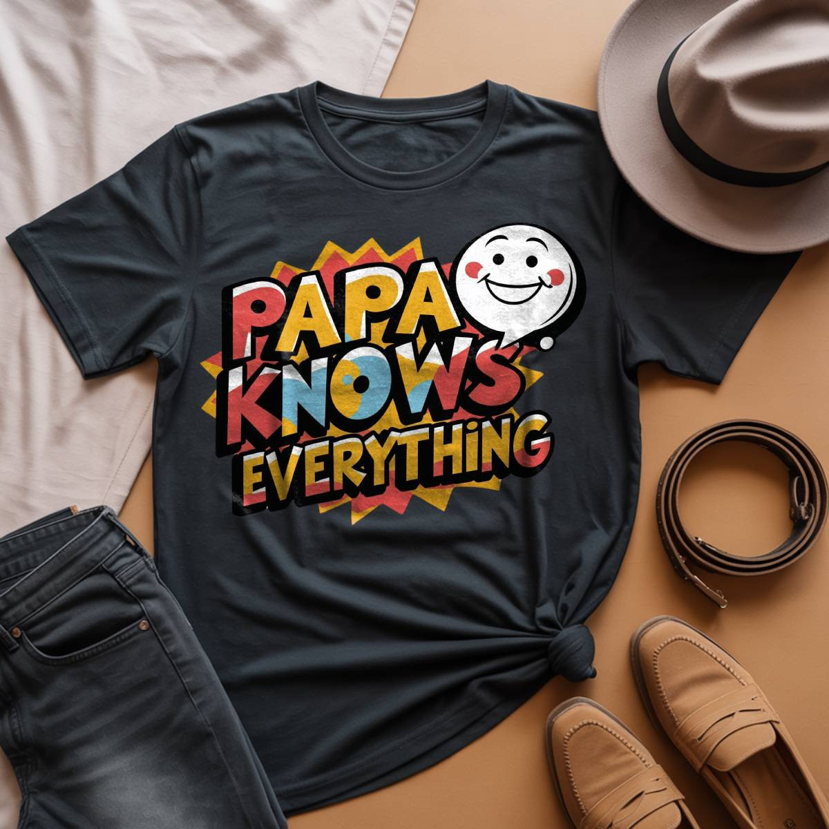 Funny Papa Knows Everything T-Shirt, Gift for Grandpa