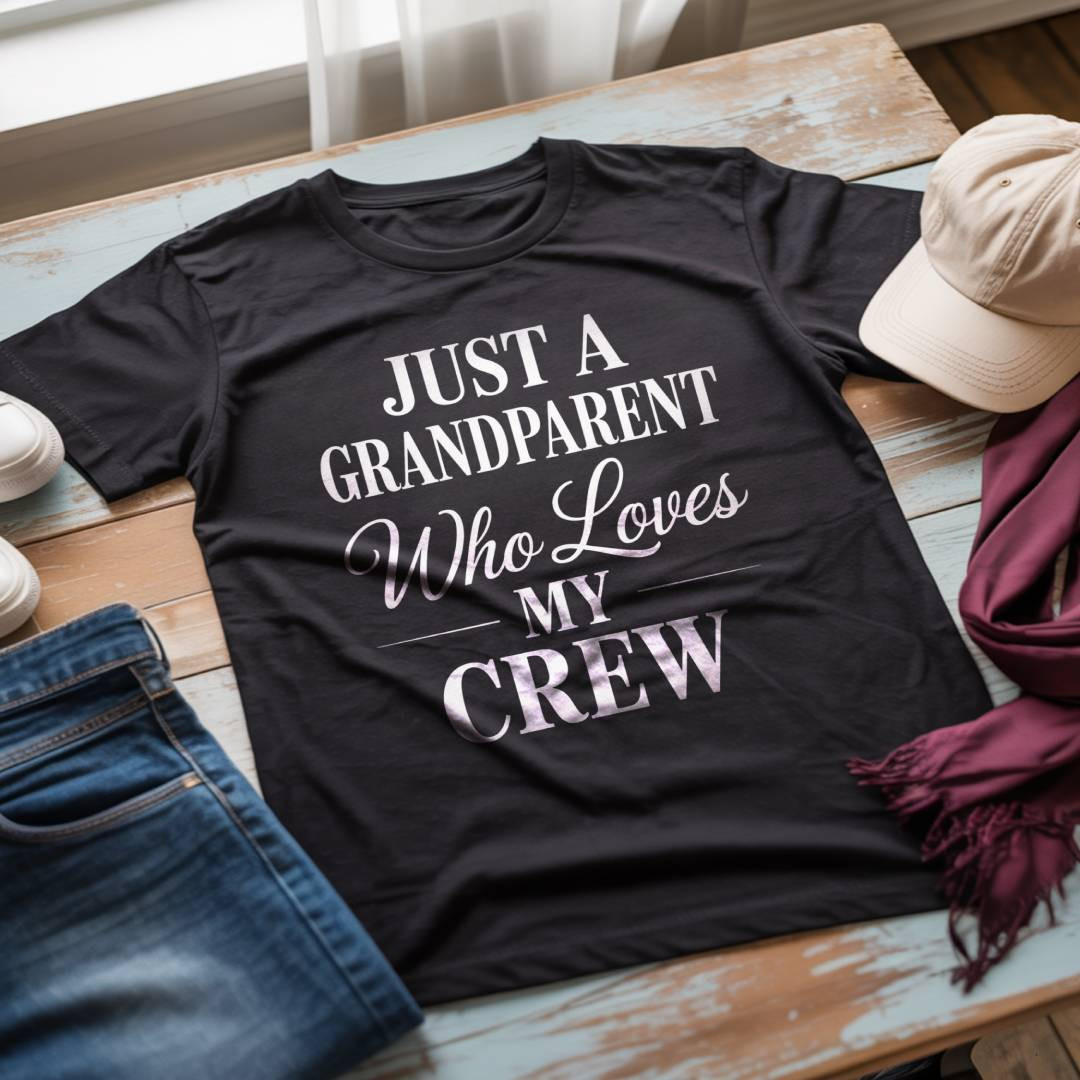 Just A Grandparent Who Loves My Crew T-Shirt Gift for Grandparents