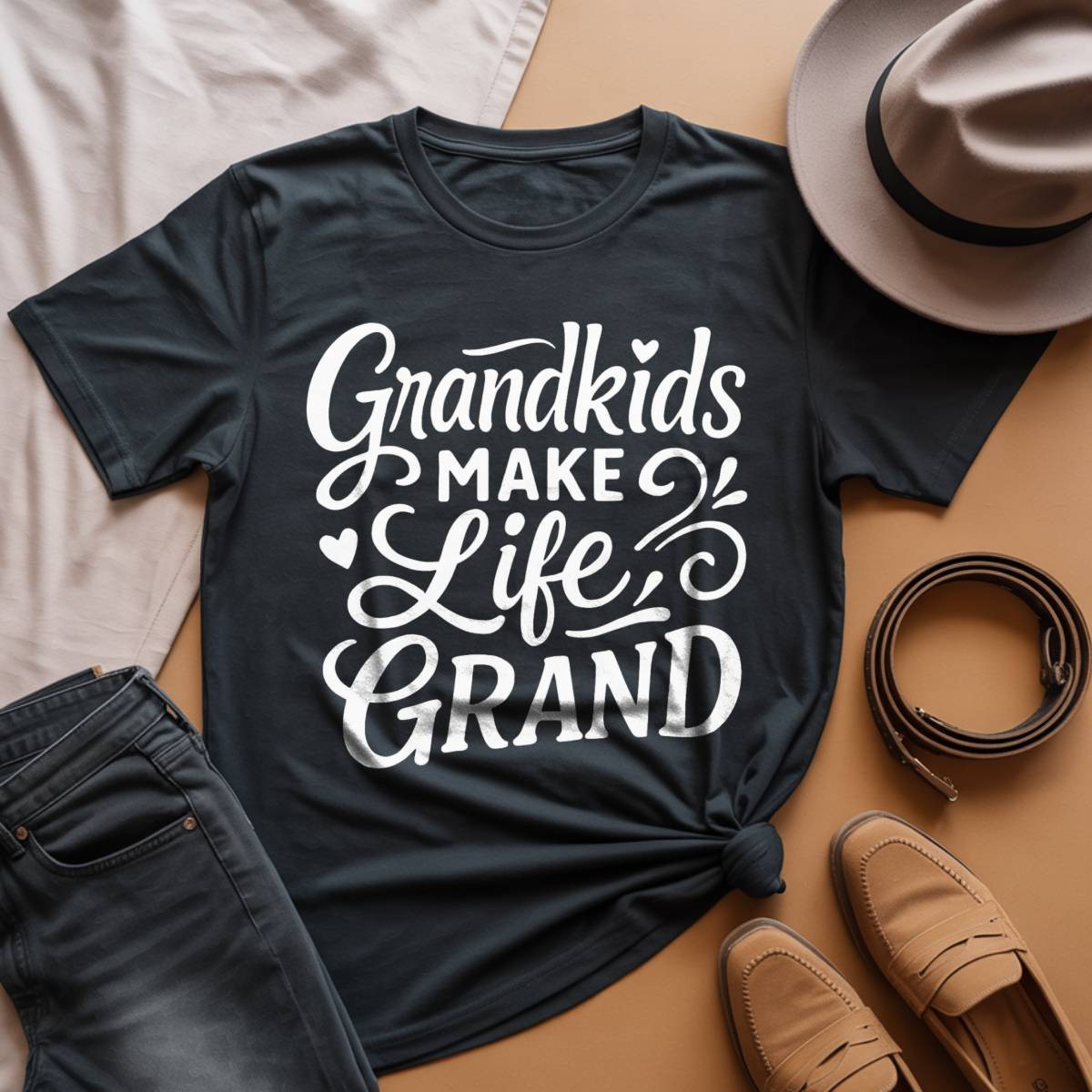 Grandkids Make Life Grand T-Shirt, Grandparent Appreciation