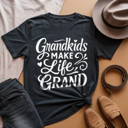 Grandkids Make Life Grand T-Shirt, Grandparent Appreciation