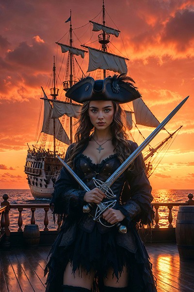 Echoes of the Crimson Sails - Fantasy Gallery of Pirate Peril - 226 Images