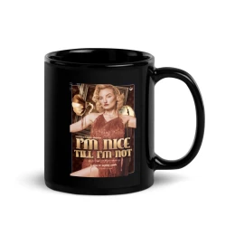 Kendra Erika Retro Glam V3 - Black Glossy Mug