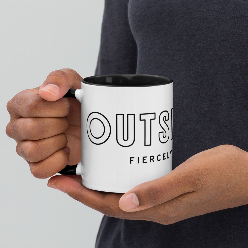 Fiercely Independent Outsideleft Logo MugMug with Color Inside