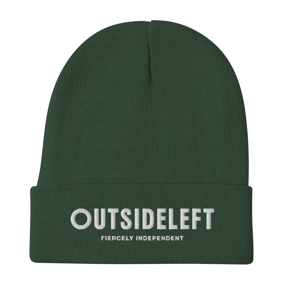 Embroidered OUTSIDELEFT  Logo Beanie - Black, Navy, Dark Green or Gray