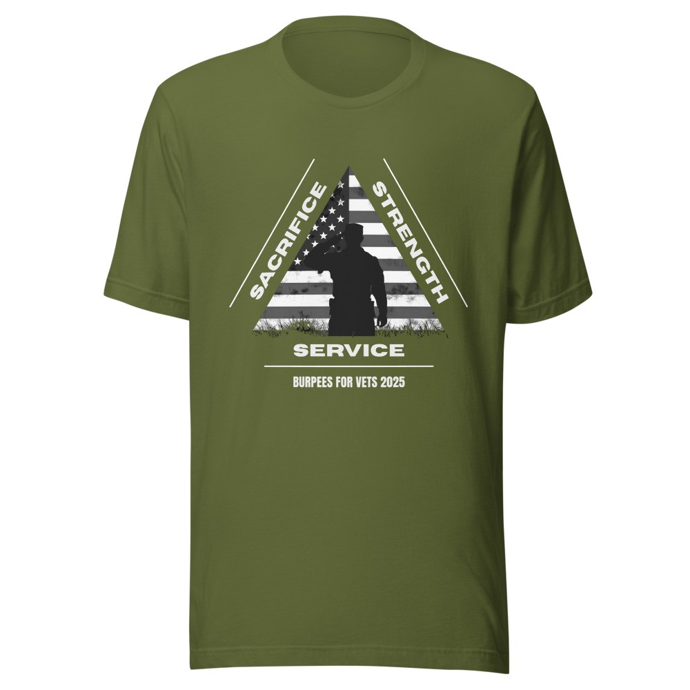 Burpees For Vets 2025 Unisex T-shirt Olive