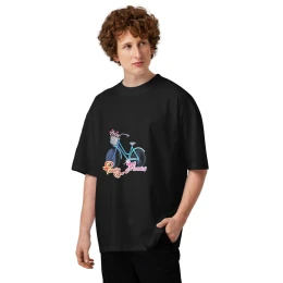 Unisex organic oversized high neck t-shirt