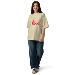 Unisex organic oversized high neck t-shirt