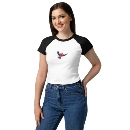 Women’s micro rib raglan baby tee