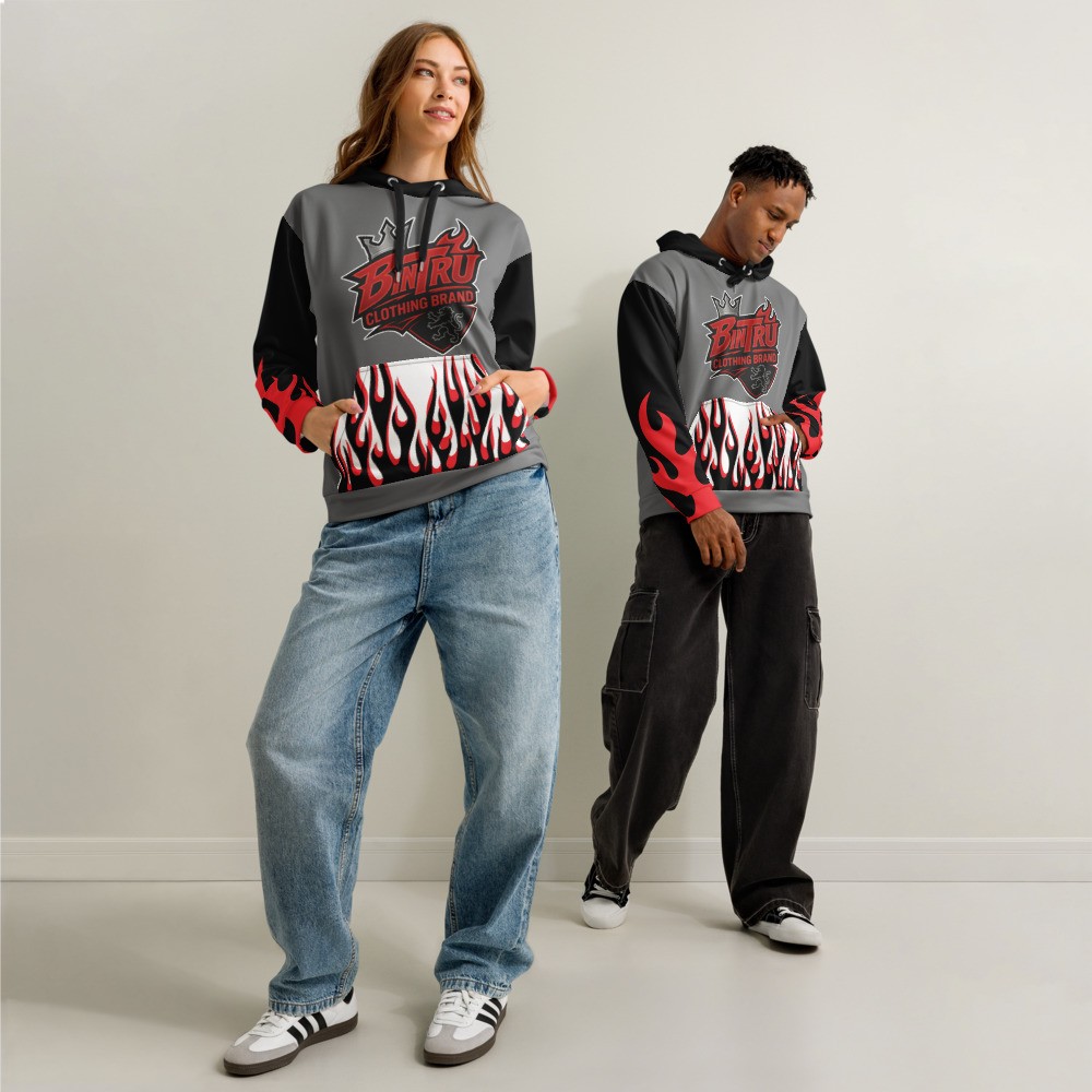 Unisex Bintru Crown Lion Logo cotton hoodie copy