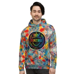 BinTru Color Splatter Logo Unisex Hoodie