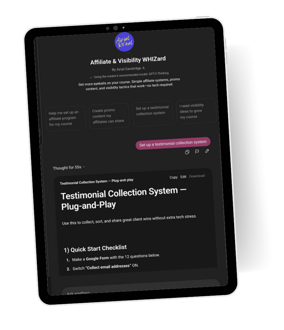 Affiliate & Visibility GPT