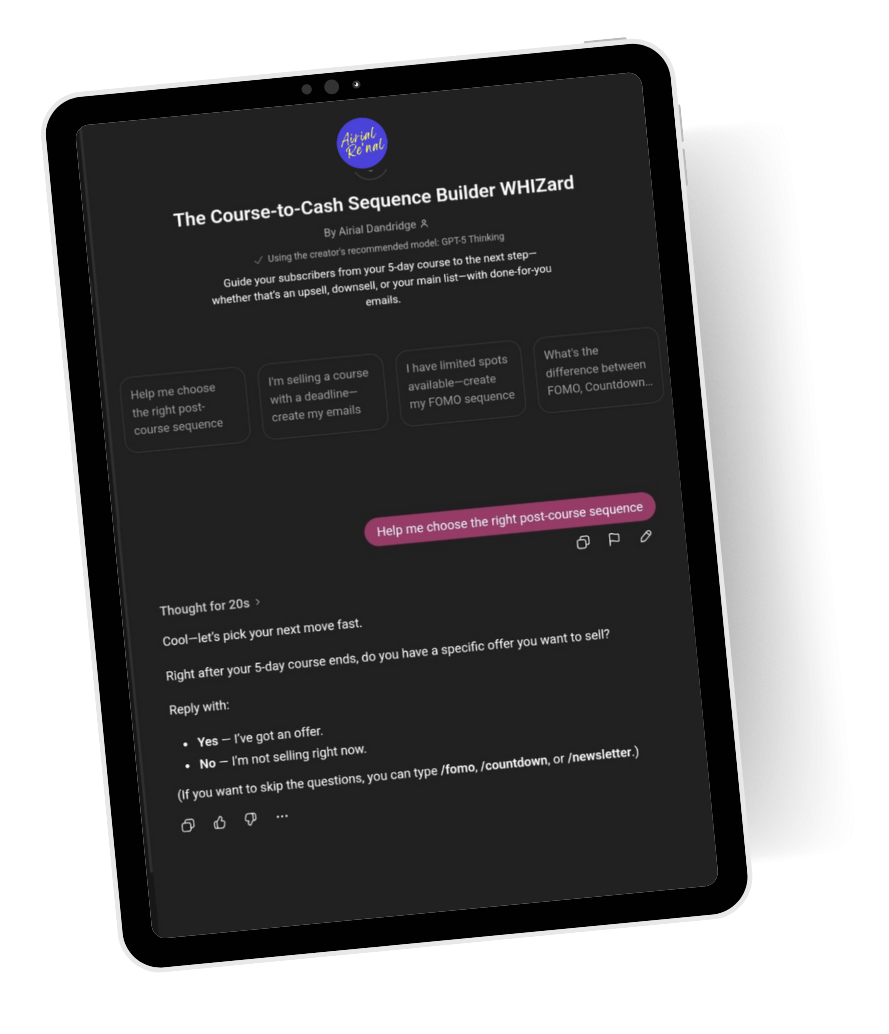 Course-to-Cash Sequence Builder