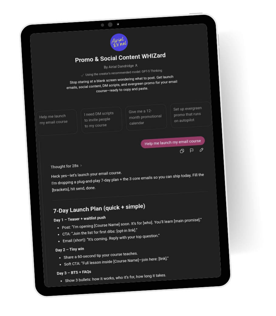 Promo & Social Content GPT