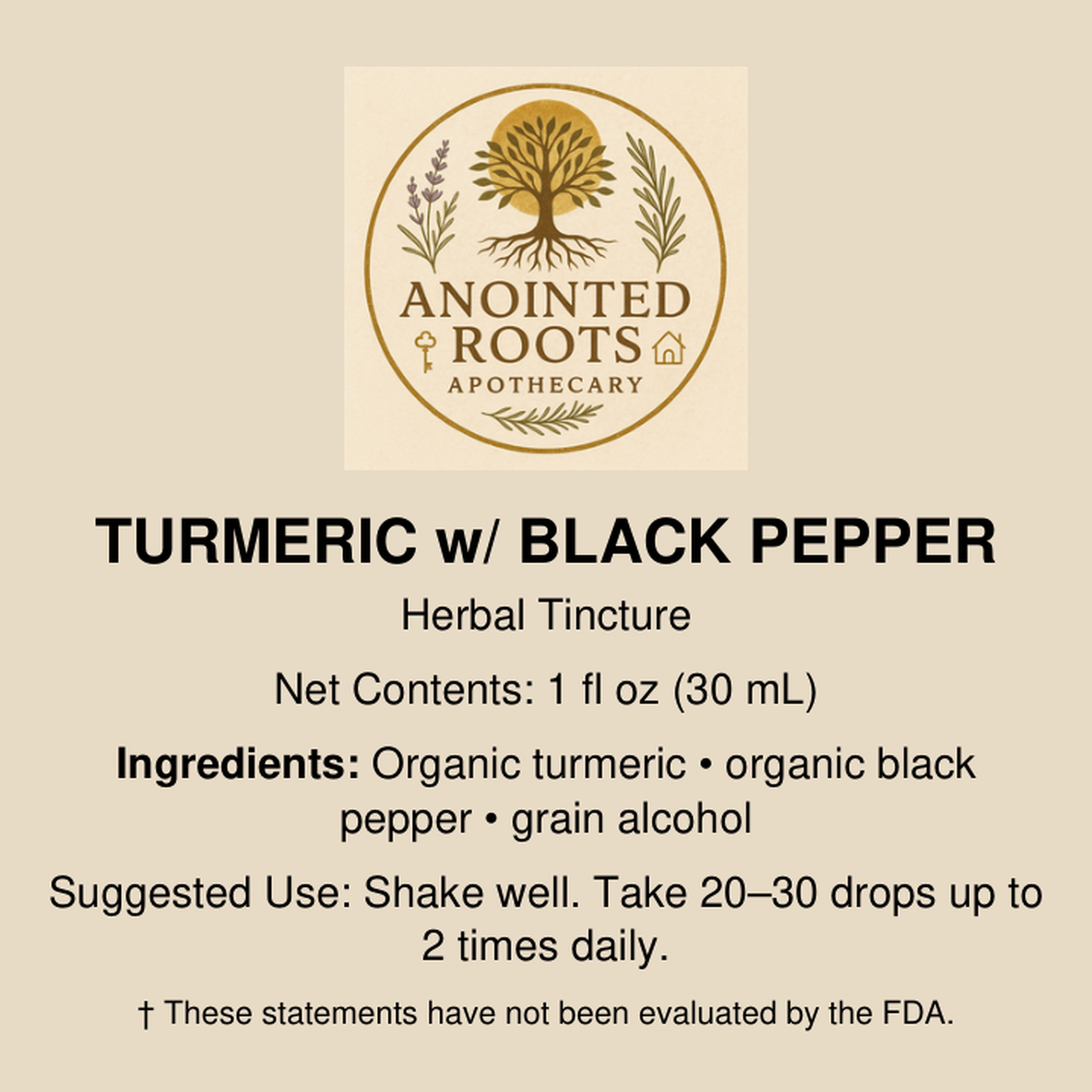 Turmeric w/black pepper Tincture