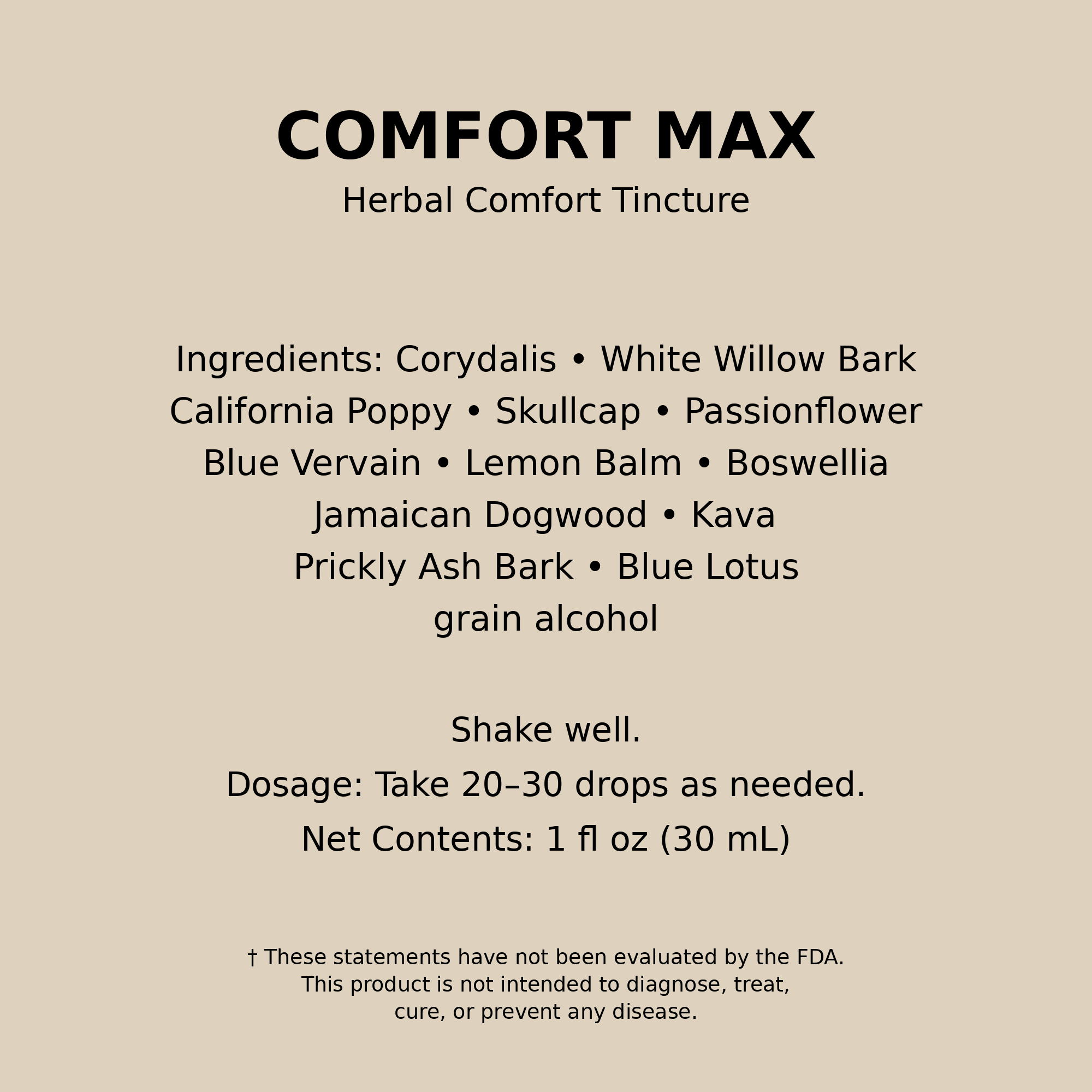 Comfort Max Tincture