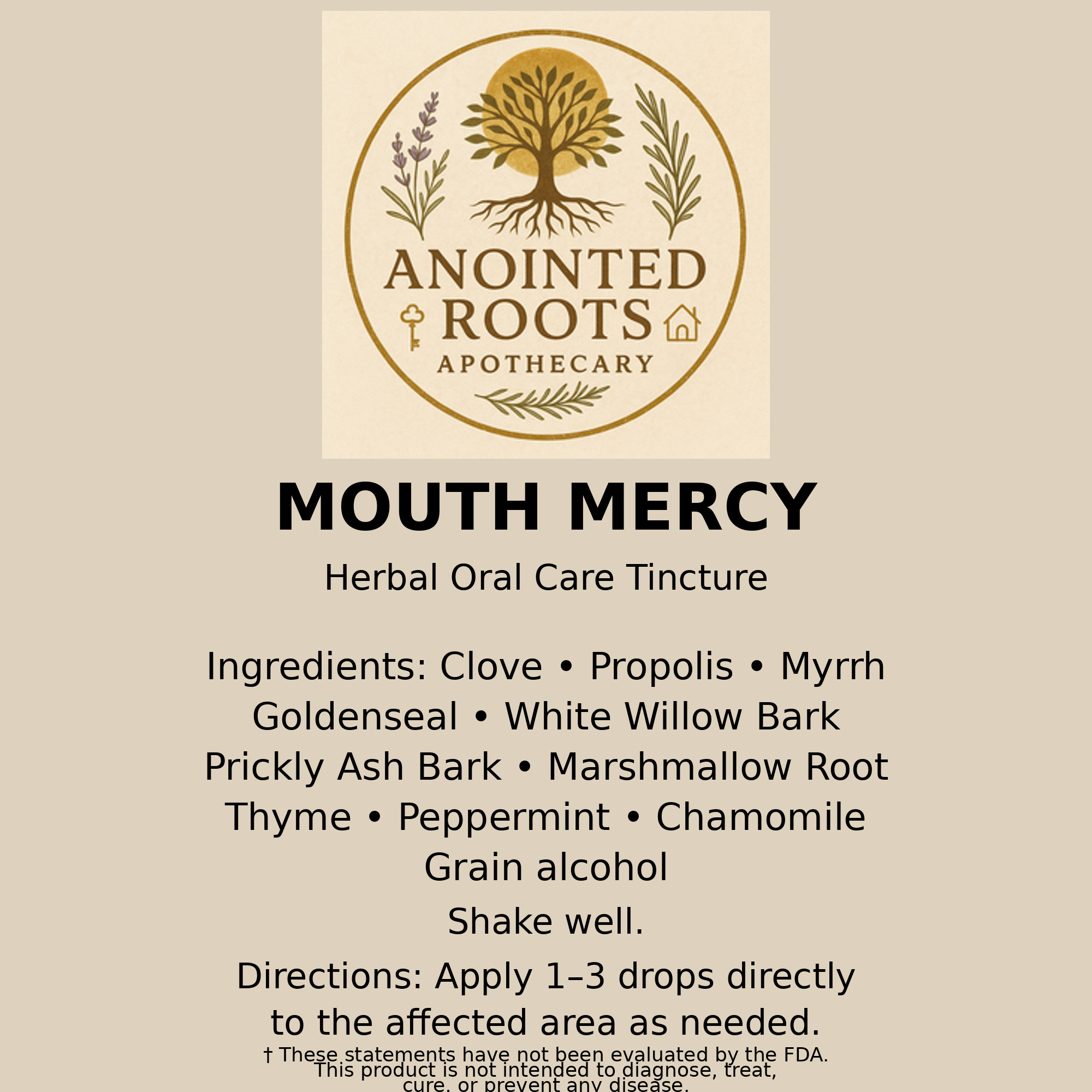 Mouth Mercy Toothache Tincture