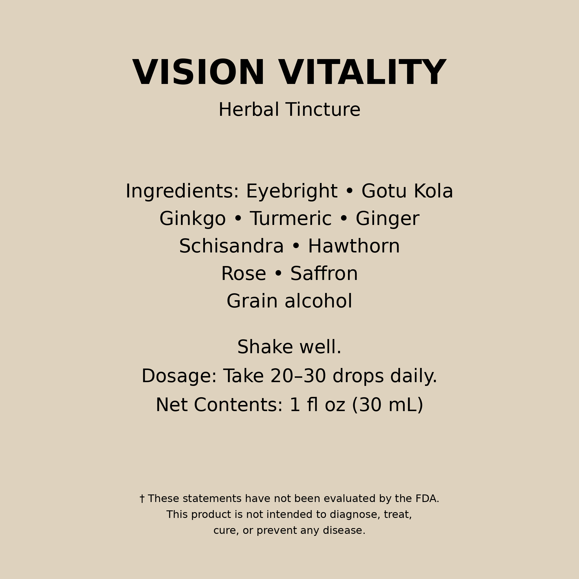 Vision Vitality Tincture