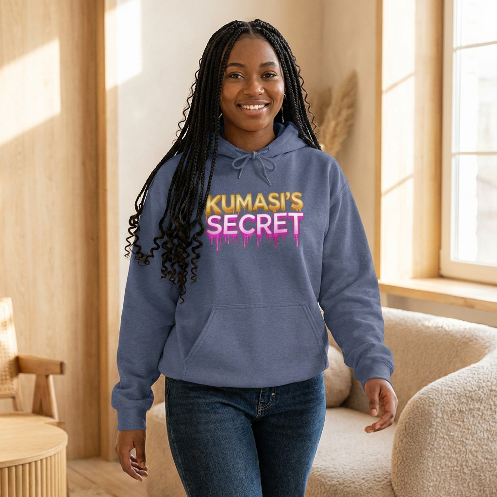 Kumasi's Secret Hoodie | Drip Lettering Graphic Pullover