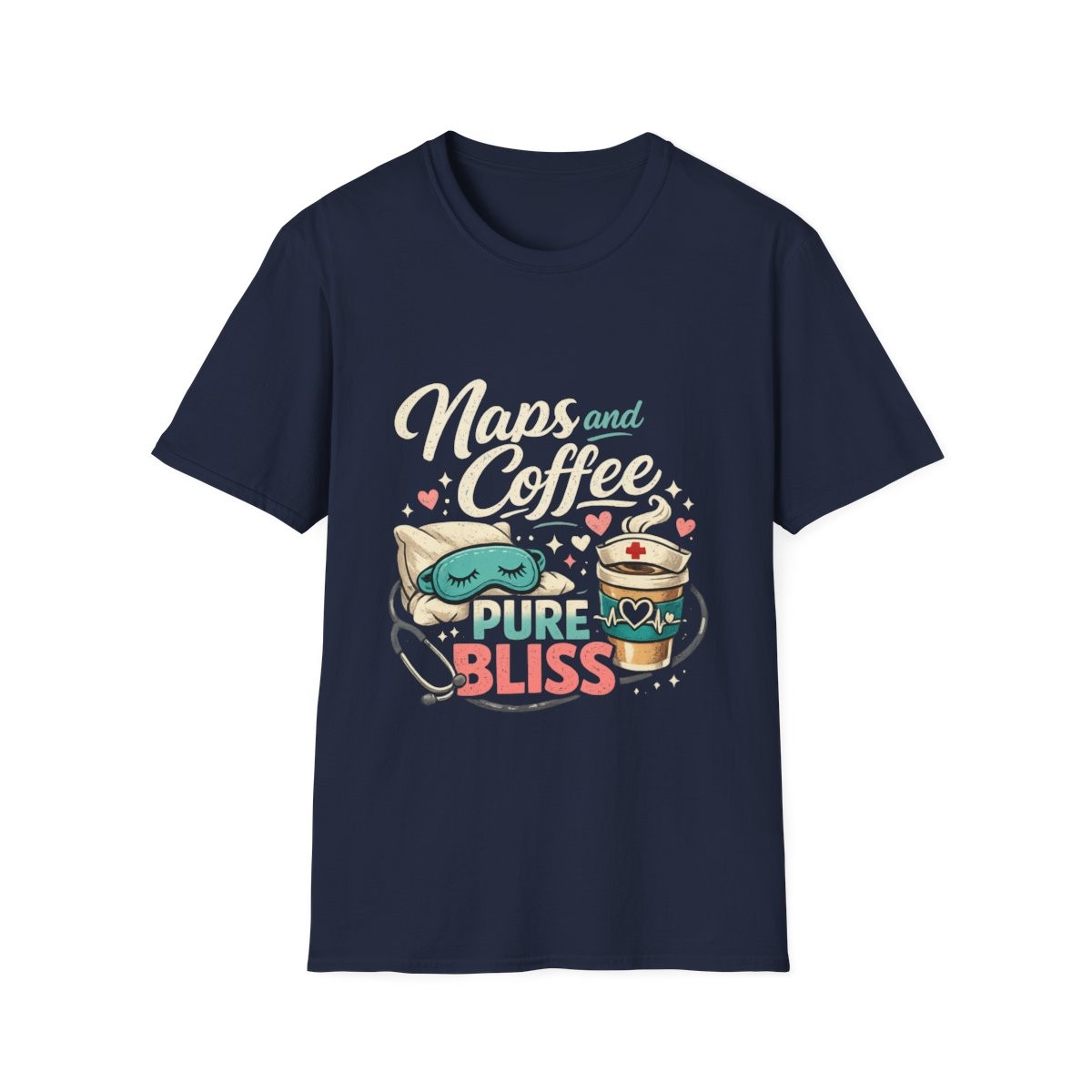 Naps and Coffee Pure Bliss T-Shirt | Retired Nurse Shirt