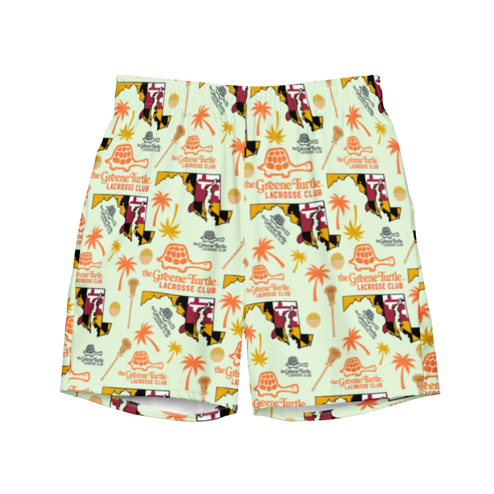 Green Turtle Lacrosse Club Recycled Swim Trunks