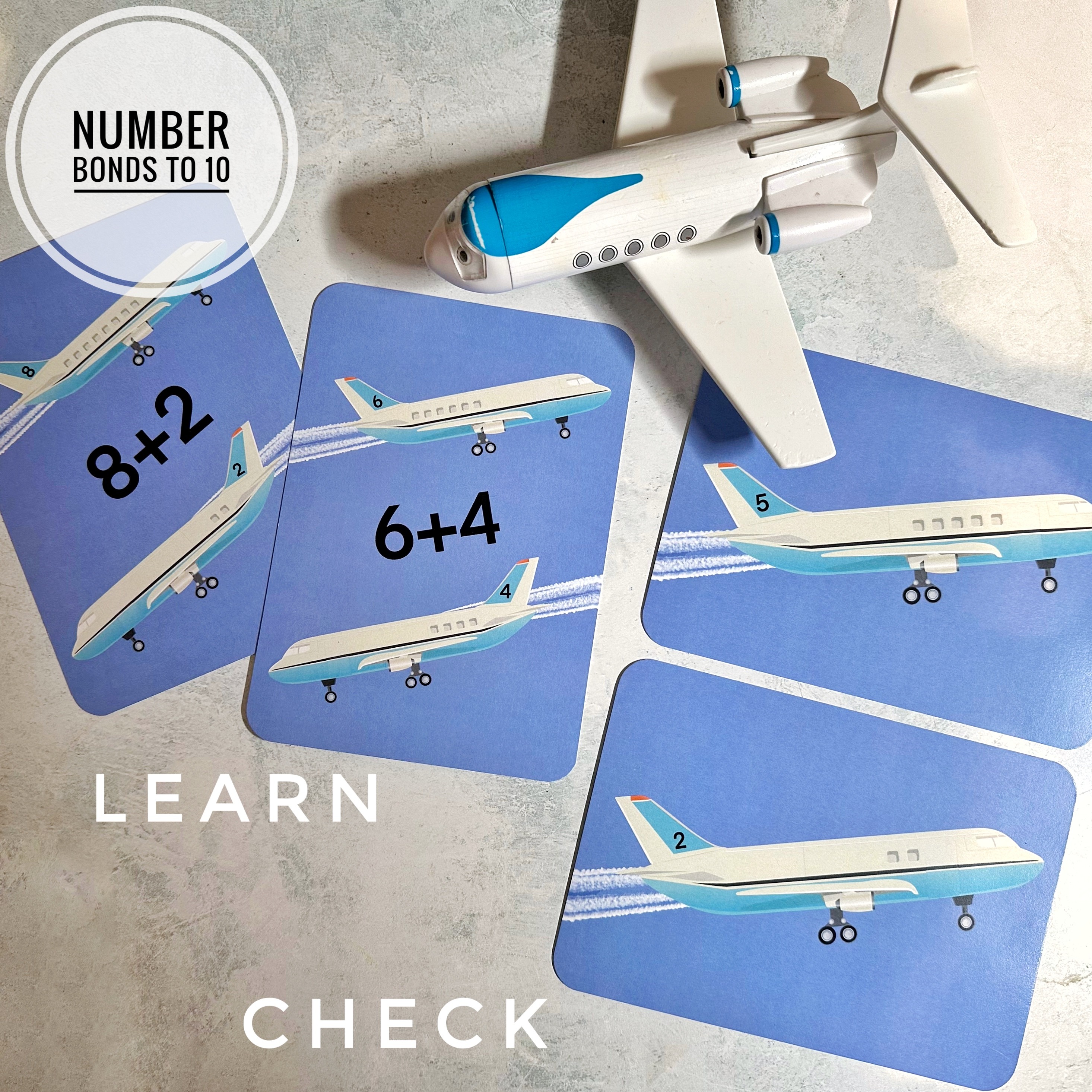 Plane Flashcards - Number Bonds to 10