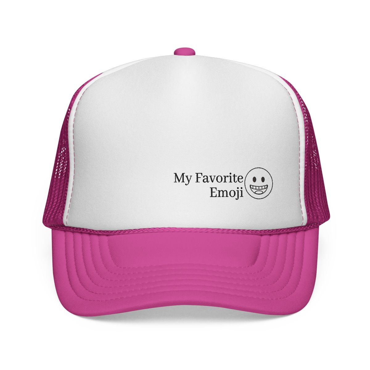 My Favorite Emoji Trucker Cap | Smiley Face Mesh Hat