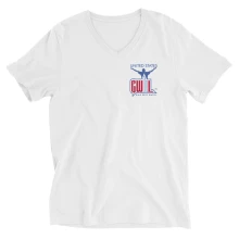 God Will Uplift - USA - Short Sleeve V-Neck T-Shirt