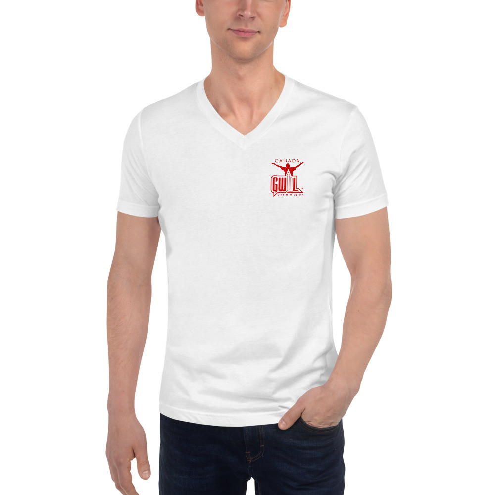 God Will Uplift - Canada - Short Sleeve V-Neck T-Shirt