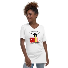 God Will Uplift - Uganda - Short Sleeve V-Neck T-Shirt