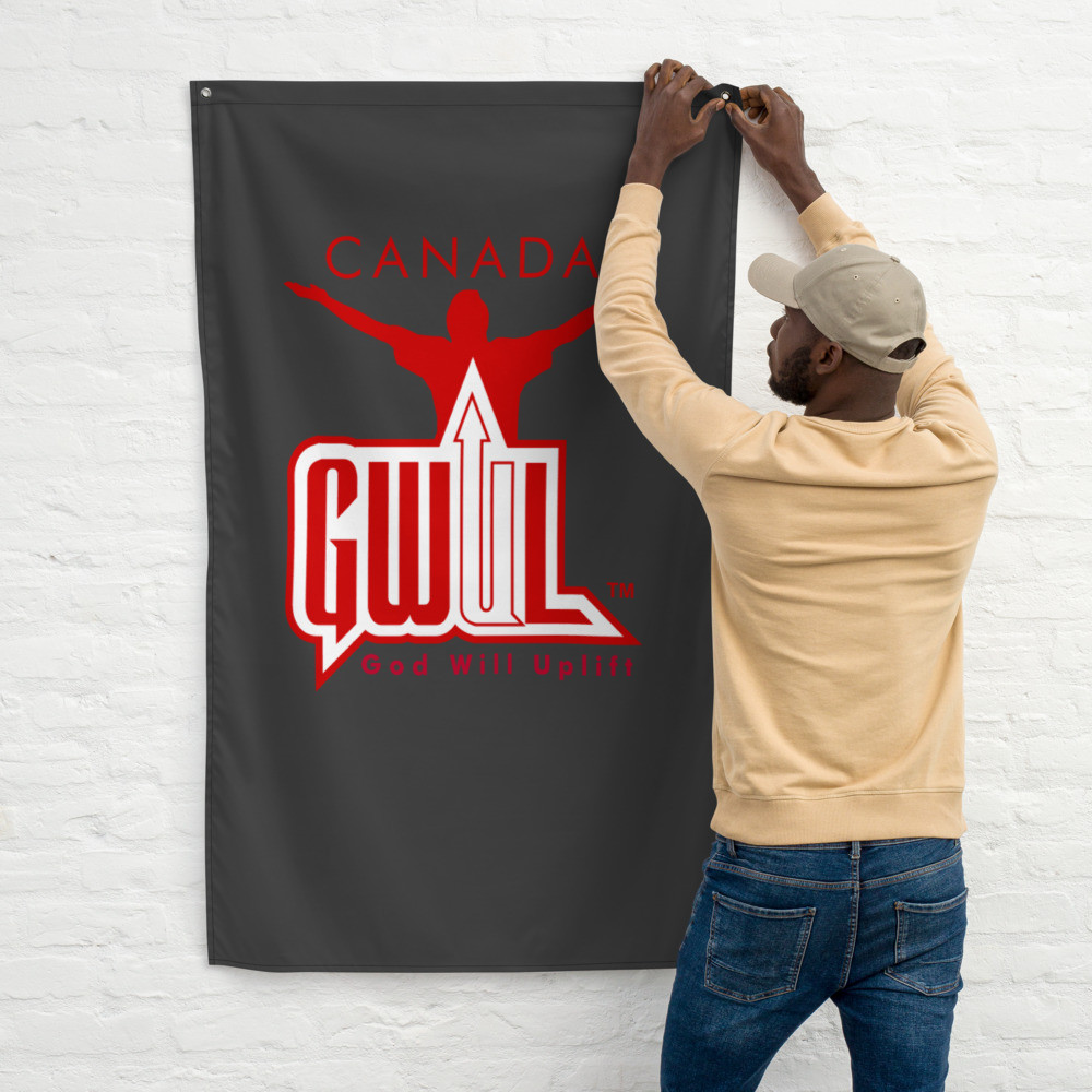 God Will Uplift - Canada - Vertical Flag