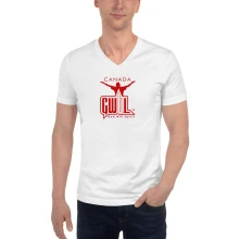 God Will Uplift Canada - Short Sleeve V-Neck T-Shirt