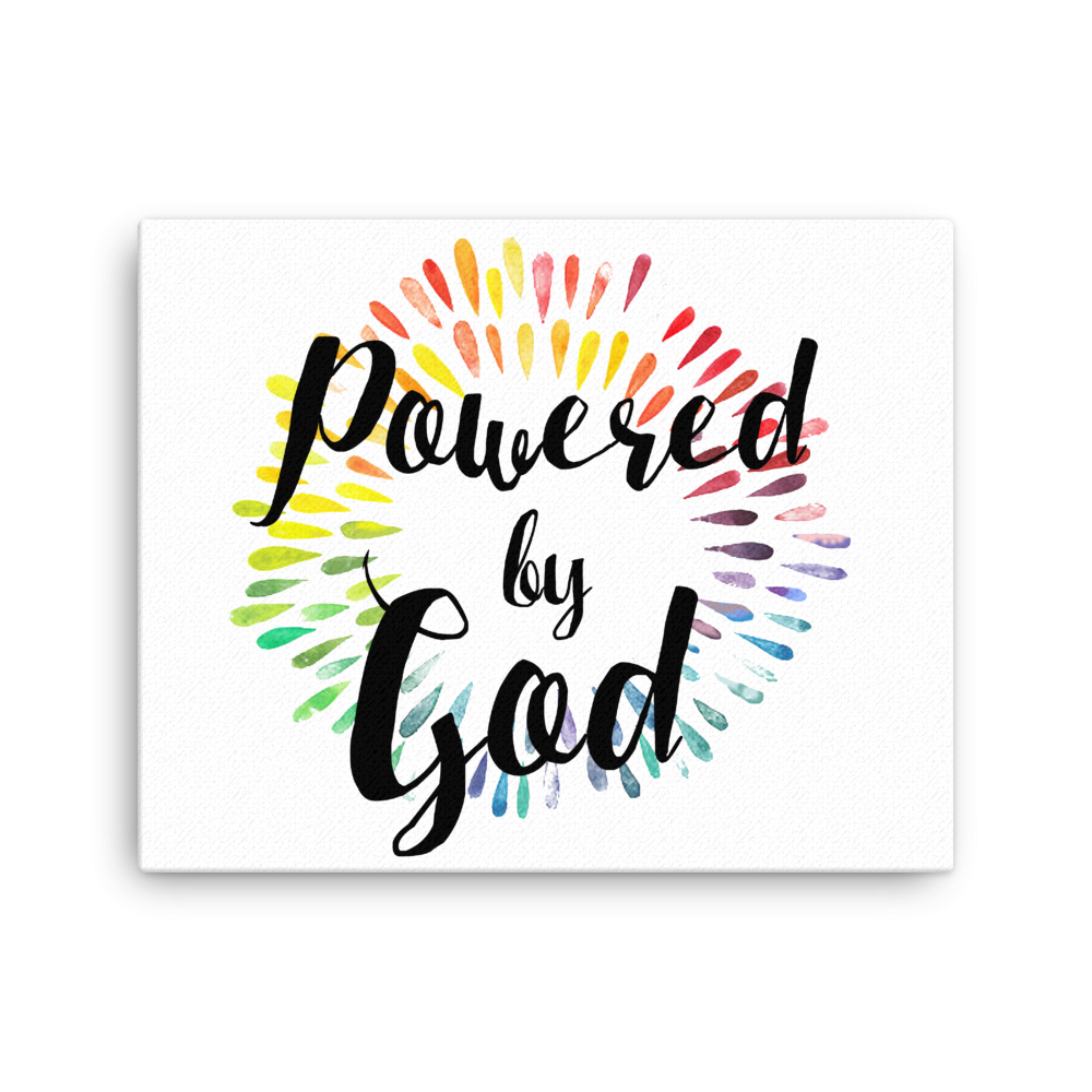 Powered by God - Canvas