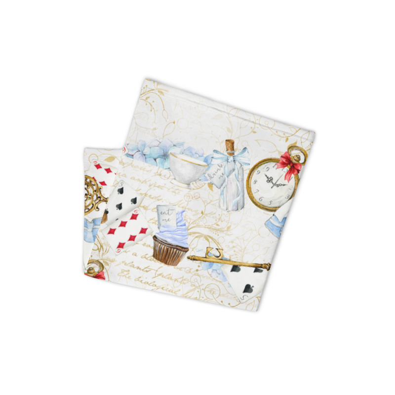 Alice In Wonderland Inspired Neck Gaiter & Face Covering
