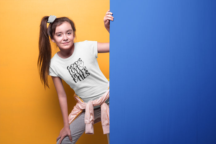 God's Love Never Fails - Youth Short Sleeve T-Shirt